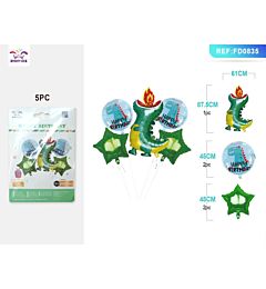 SET PALLONCINI MYLAR - DINOSAURO VERDE - 5PZParty Go