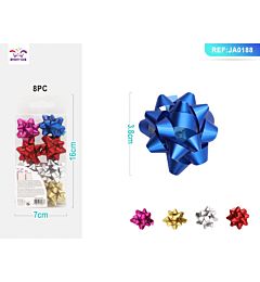 COCCARDE DA REGALO OPACO - COLORI MISTI 3,8CM - 8PZParty Go