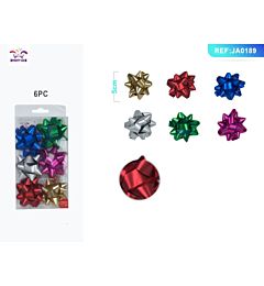 COCCARDE DA REGALO OPACO - COLORI MISTI 5CM - 6PZParty Go