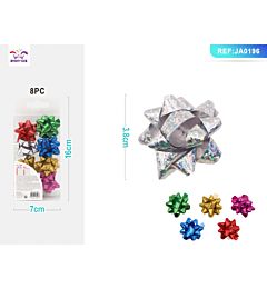 COCCARDE DA REGALO BRILLANTI - COLORI MISTI 3,8CM - 8PZParty Go