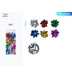 COCCARDE DA REGALO GOFFRATO - COLORI MISTI 3,8CM - 8PZParty Go