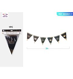 BANDIERINE DECORATIVE - BUON COMPLEANNO NERO & OROParty Go