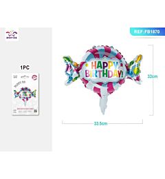 PALLONCINO MYLAR A FORMA DI CARAMELLA 32CM - 1PZParty Go
