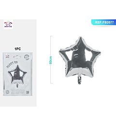 PALLONCINO MYLAR A FORMA DI STELLA - ARGENTO 80CM - 1PZParty Go