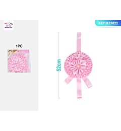 FIOCCO NASCITA A FIORE IN RASO - ROSA - 52CMParty Go