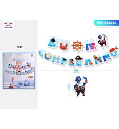 FESTONE BUON COMPLEANNO - PIRATA - 3MParty Go