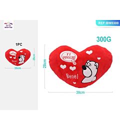 Cuscino a Cuore "Ti Voglio Bene" 38x28cm - Rosso