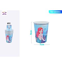 BICCHIERI MONOUSO CON SIRENETTA - 6PZ