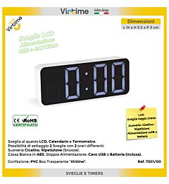 SVEGLIA DIGITALE LCD - 14x5,5CMVirtime