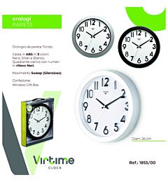 Virtime Orologo da Parete Tondo - D.26cm