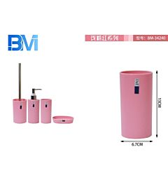 BICCHIERE BAGNO IN PLASTICA SATINATO - ROSABm
