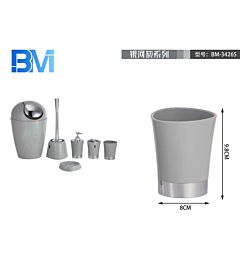 BICCHIERE BAGNO TRIANGOLARE - GRIGIOBm
