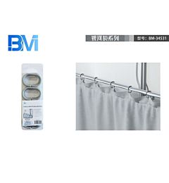 ANELLI PER TENDA DOCCIA - GRIGIO - 12PZBm