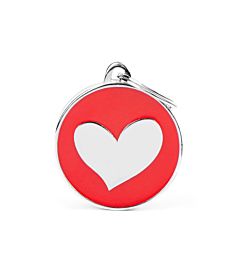MEDAGLIETTA CLASSIC CERCHIO GRANDE CON CUORE
