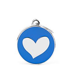 MEDAGLIETTA CLASSIC CERCHIO GRANDE CON CUORE