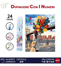 DIPINGERE CON I NUMERI 24 COLORI  - PALLONCINI