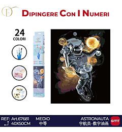DIPINGERE CON I NUMERI 24 COLORI  - ASTRONAUTA