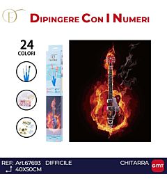 DIPINGERE CON I NUMERI 24 COLORI CHITARRA ELETTRICA