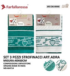 Set Strofinacci da Cucina Adra 40x60cm - 3pz
