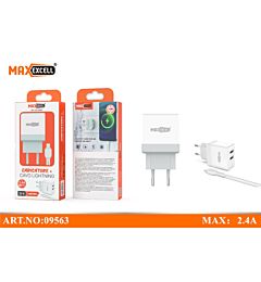 CARICATORE 2 PORTE USB CON CAVO LIGHTNINGMaxexcell