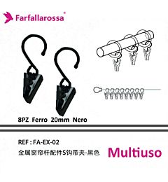 Anelli con Pinza per Nero - 8pz