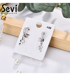 ORECCHINI CERCHIO CON PENDENTE SERPENTESevi