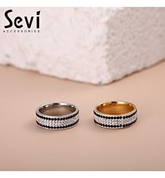 ANELLO ANELLO A TRE FILE DI STRASS – MASSICCIOSevi