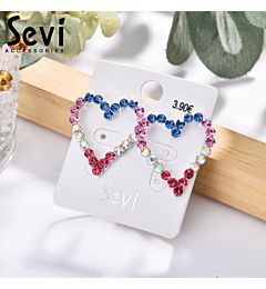 ORECCHINI CUORE CON ZIRCONI MULTICOLORESevi