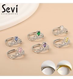 ANELLO CON PIETRA COLORATA E CUORESevi