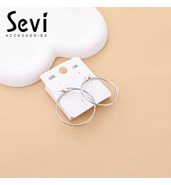 ORECCHINI CLASSICI ACCIAIO ARGENTO 4cmSevi