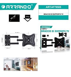 Braccio di Supporto per TV 14"- 42" da Muro