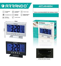 SVEGLIA LCD RETROILLUMINATA + CONTROLLO VOCALE