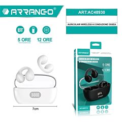 ARRANGO AURICOLARI WIRELESS A CONDUZIONE OSSEA BIANCO