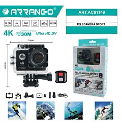 Telecamera Sport Ultra HD 4K con Telecomando - AC61148Arrango
