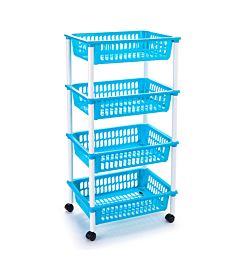 CARRELLO A 4 PIANI BLU CHIAROPlastic Forte