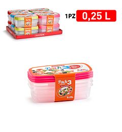 PACK 3 CONTENITORI 0,25 LPlastic Forte