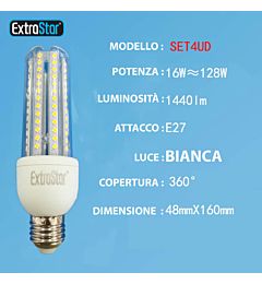 LAMPADA DI LED E27 16W LUCE FREDDAExtrastar