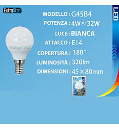 LAMPADINA LED E14 4W 320LM 6500K