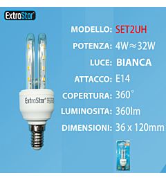 LAMPADINA LED E14 4W 360LM LUCE FREDDAExtrastar