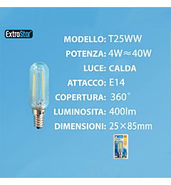 LAMPADINA LED E14 4W 400LM 3000K