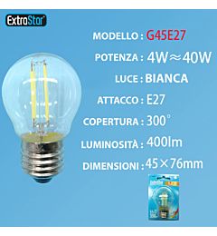 LAMPADINA LED E27 4W 400LM LUCE FREDDAExtrastar