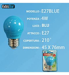 LAMPADINA LED E27 4W LUCE BLUExtrastar