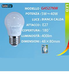 LAMPADINA LED E27 5W 400LM 4200KExtrastar