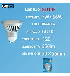 LAMPADINA LED GU10 6.5W LUCE FREDDA