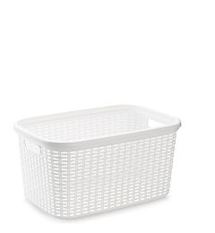 CESTO BIANCHERIA RATTAN 35L 53 X 36 BIANCO