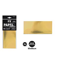 CARTA VELINA ORO 50X66 10 PEZZI MP