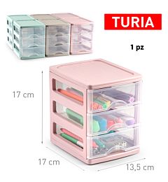 CASSETTIERA 3 CASSETTI TURIA SURT VRMPlastic Forte