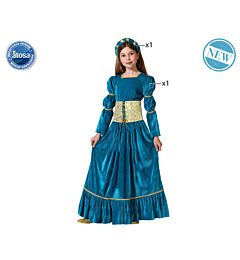 COSTUME REGINA MEDIEVALE BLU 3-4Atosa