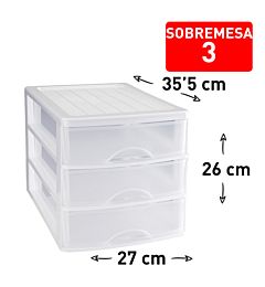 CASSETTIERA DA SCRIVANIA 3 CASSETTI BIANCO