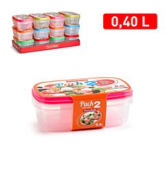 PACK 2 CONTENITORI 0,4 LPlastic Forte